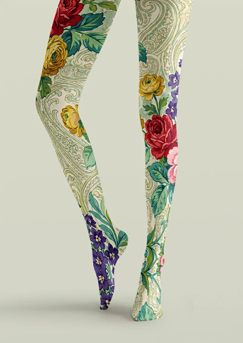 Ivory Rose Botanical Tights