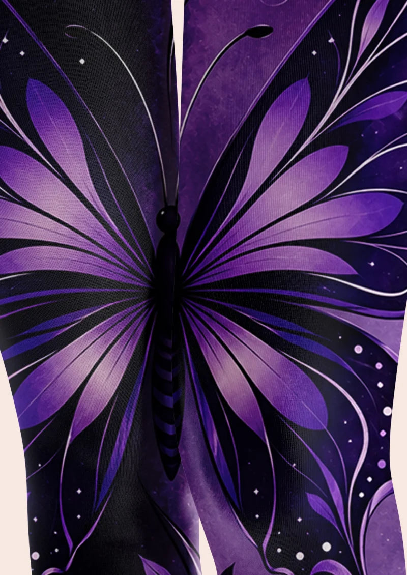 Purple Butterfly Tights