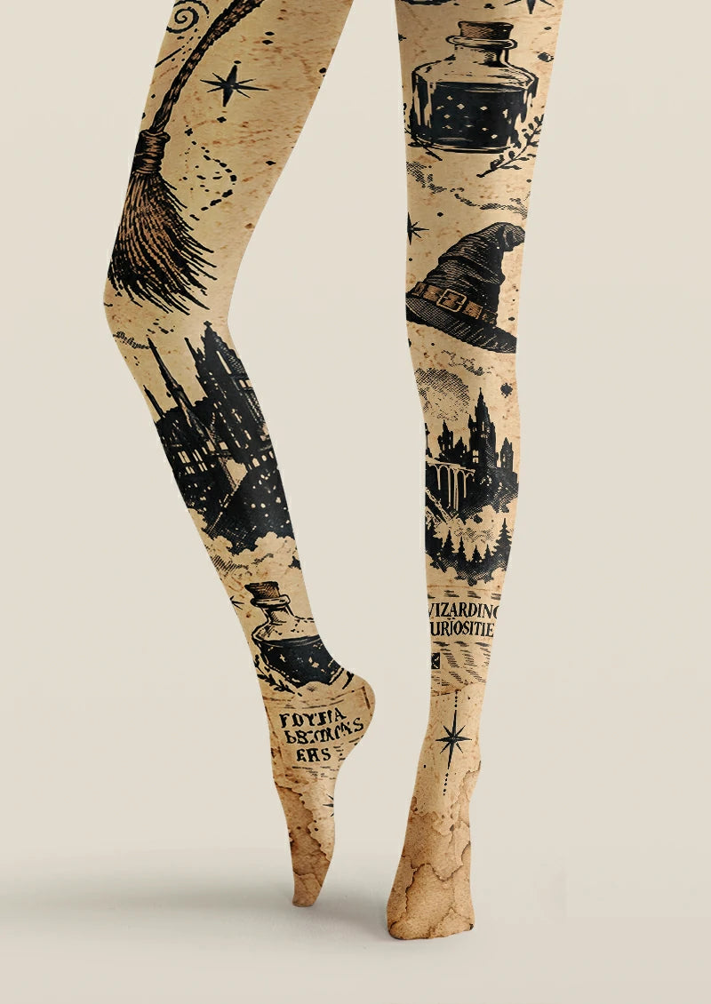 Beige Witch Magic Tights