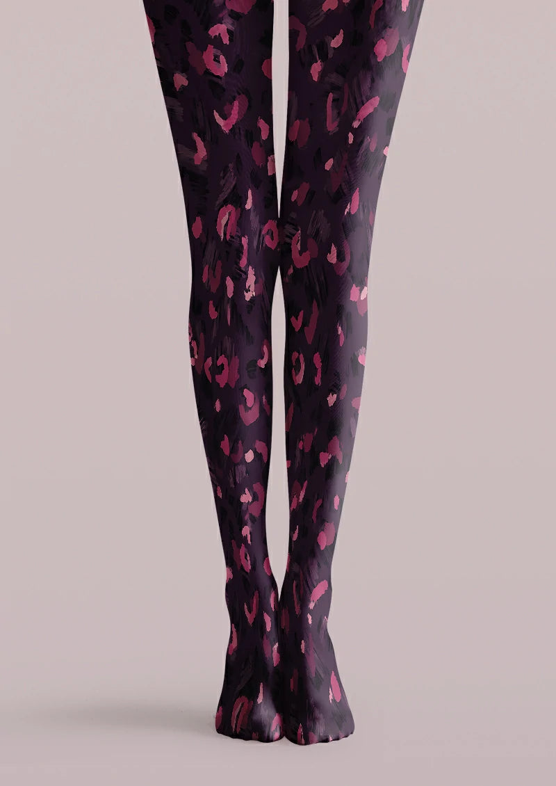 Purple Pink Leopard Tights