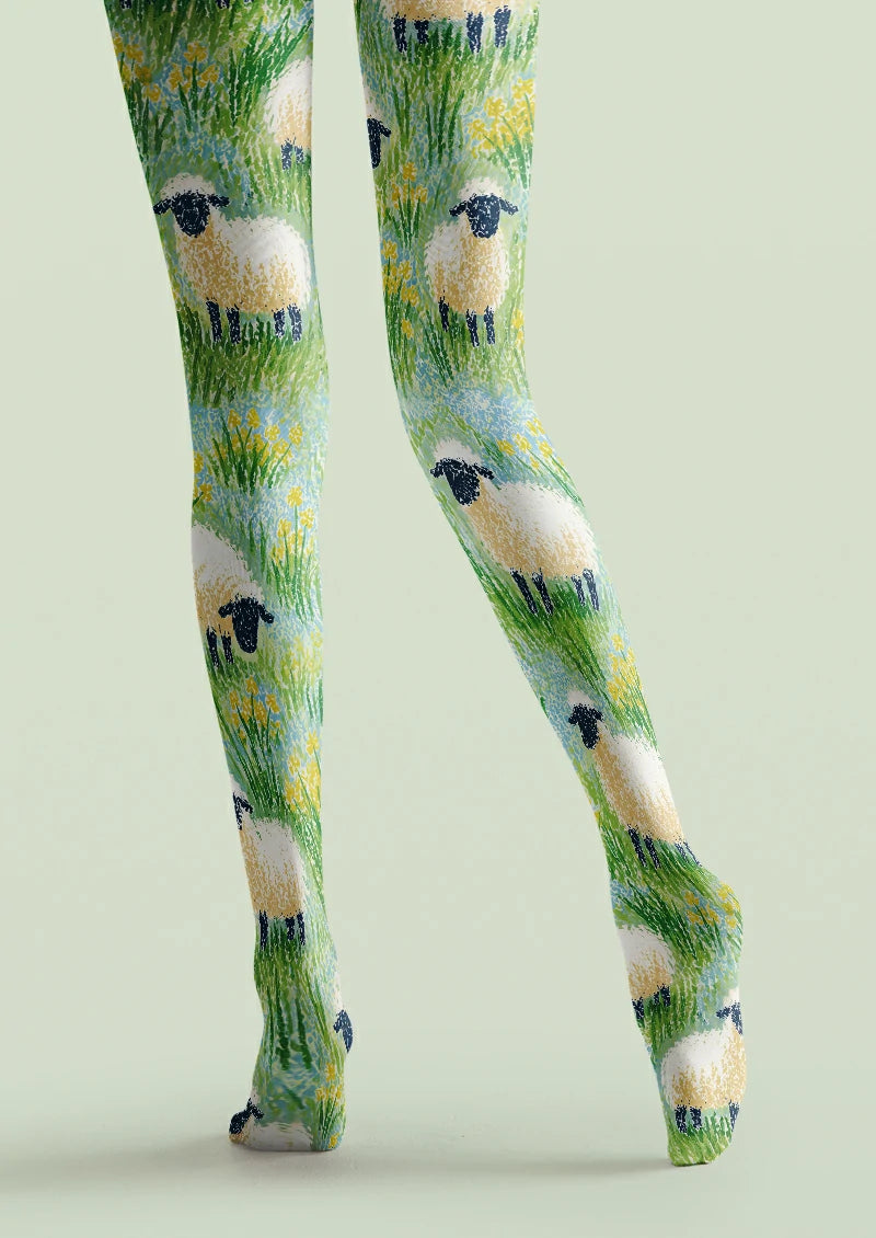 Green Sheep Meadow Tights
