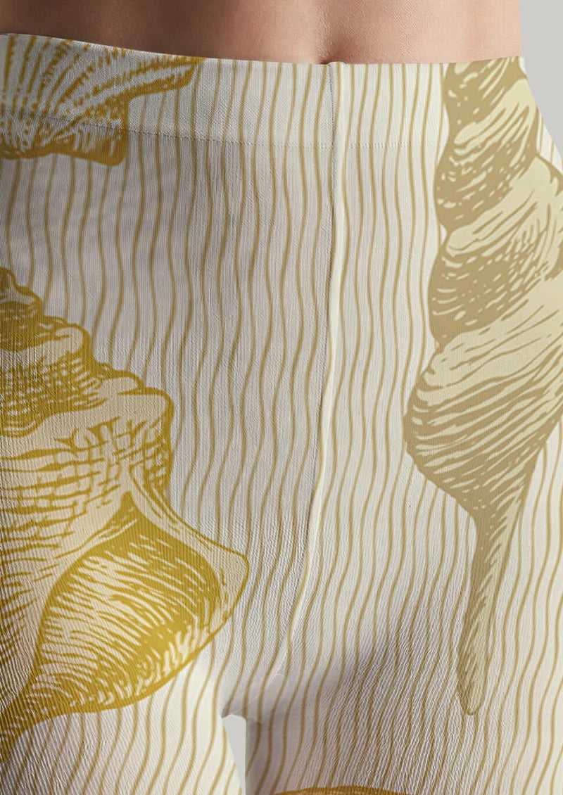 Seashell Pinstripe Graphic Tights Hosiery Pantyhose