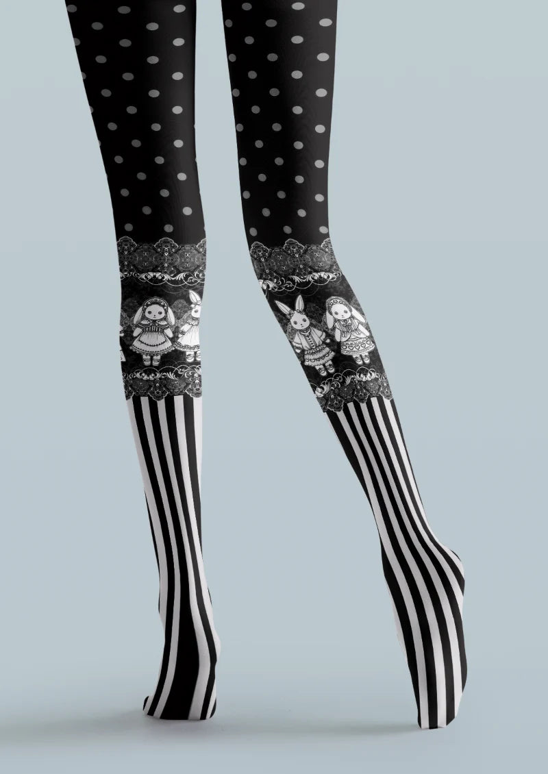 Black Doll and Rabbit Tights