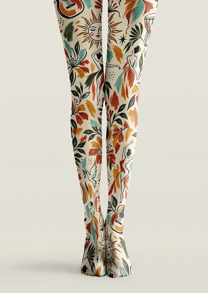 Ivory Dancer Collage Tights