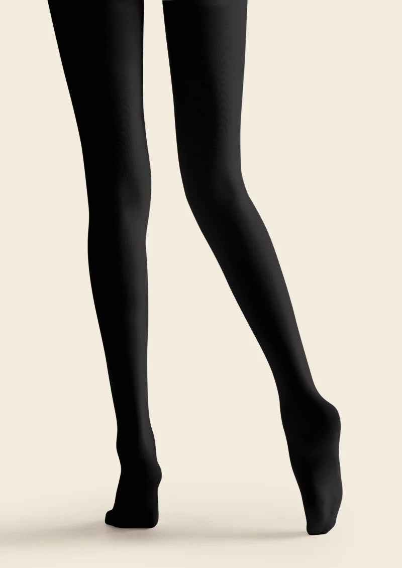 Black Floral and Moth Tights
