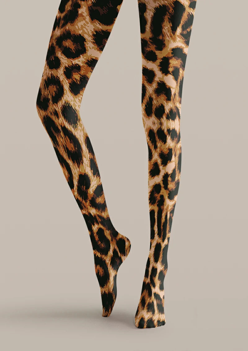 Brown Leopard Tights