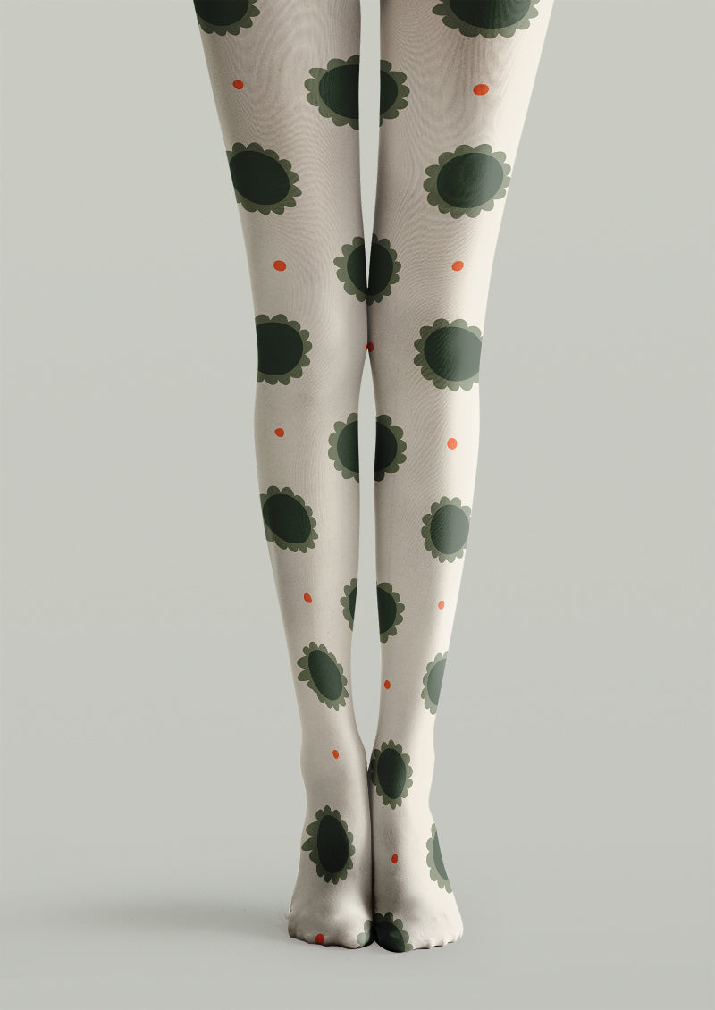 Polka Dots Floral Print Tights Hosiery Pantyhose