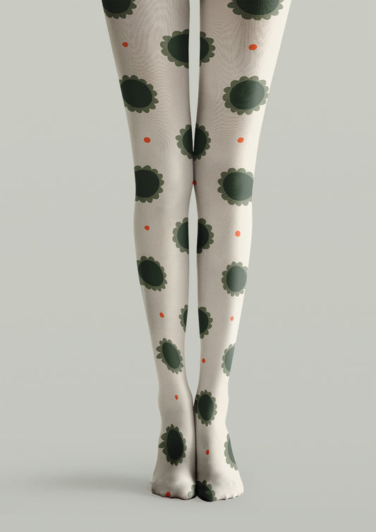 Polka Dots Floral Print Tights Hosiery Pantyhose