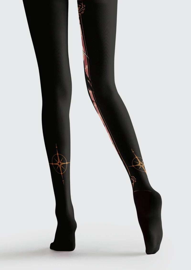 Black Reaper and Skull Moth Tights