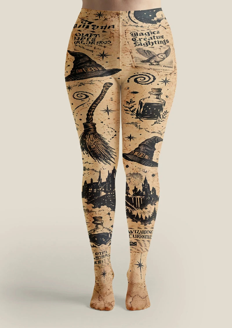 Beige Witch Magic Tights