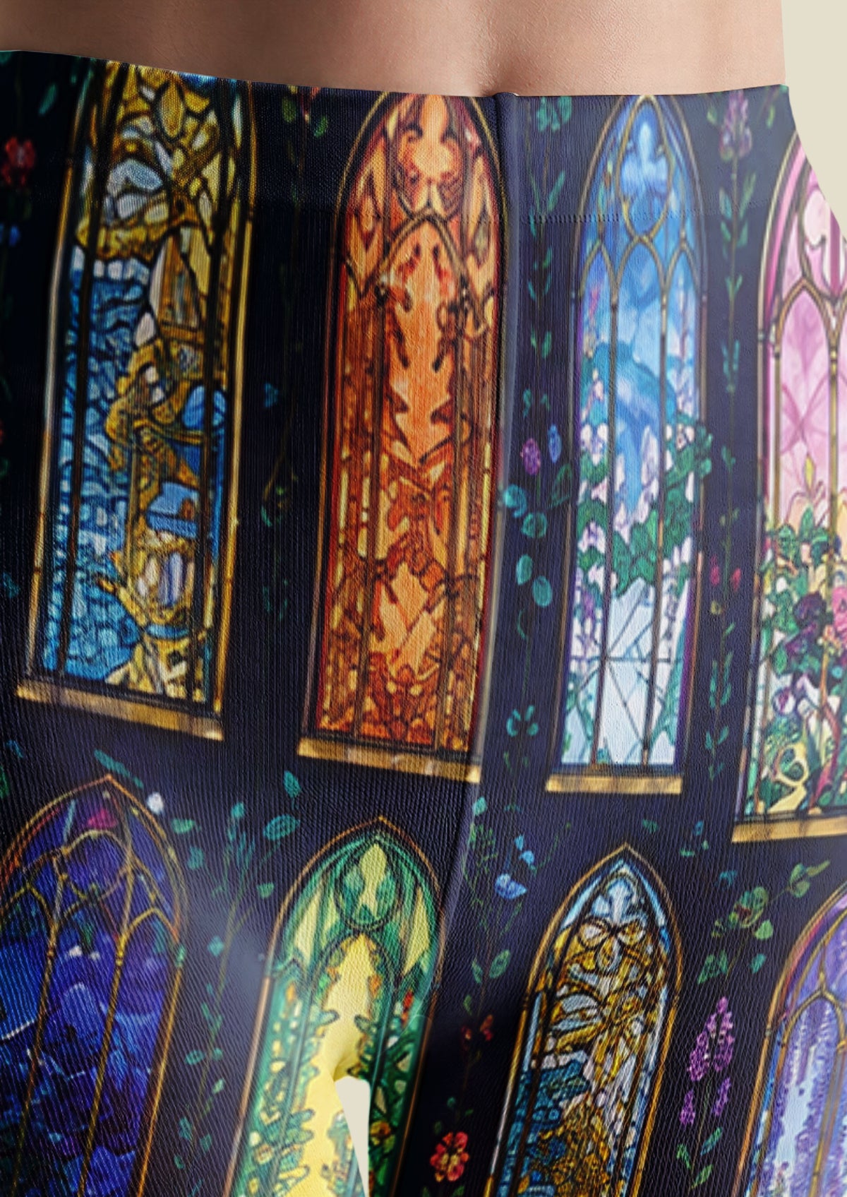 Black Stained Glass Window Tights