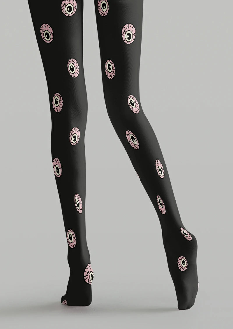 Black Eye Print Tights