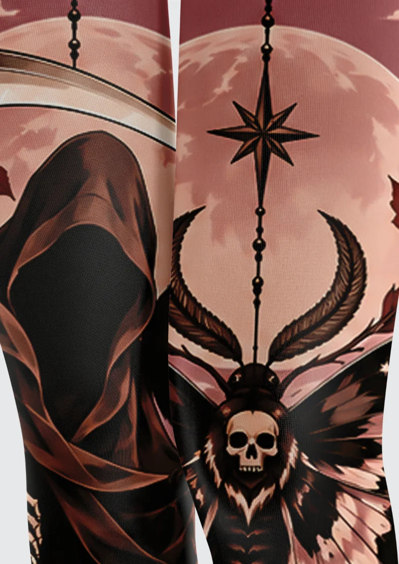 Black Reaper and Skull Moth Tights