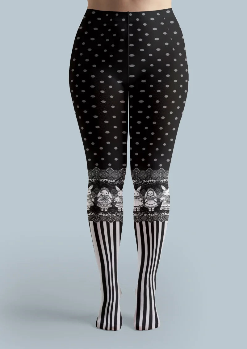 Black Doll and Rabbit Tights
