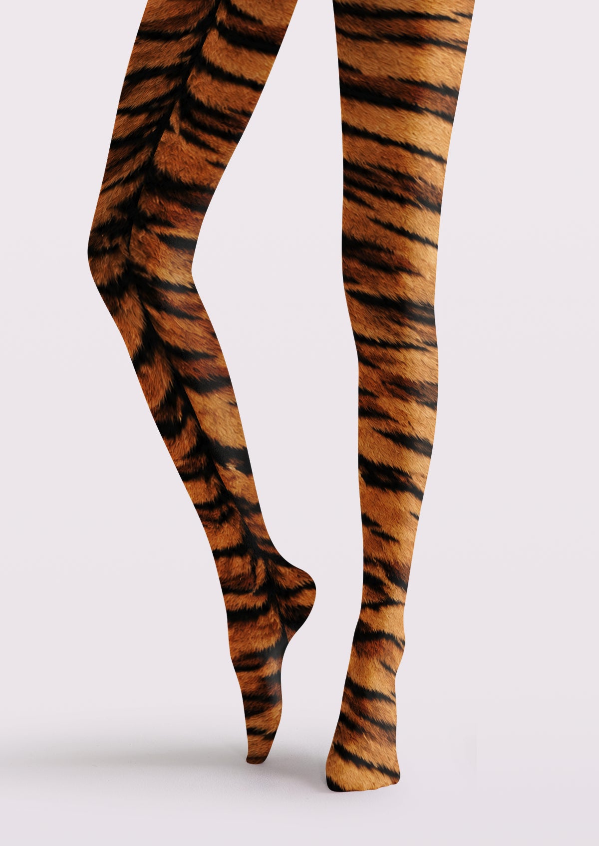 Brown Tiger Print Tights