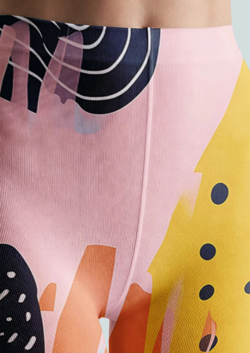 Abstract Pop Art Polka Dot Tights Hosiery Pantyhose