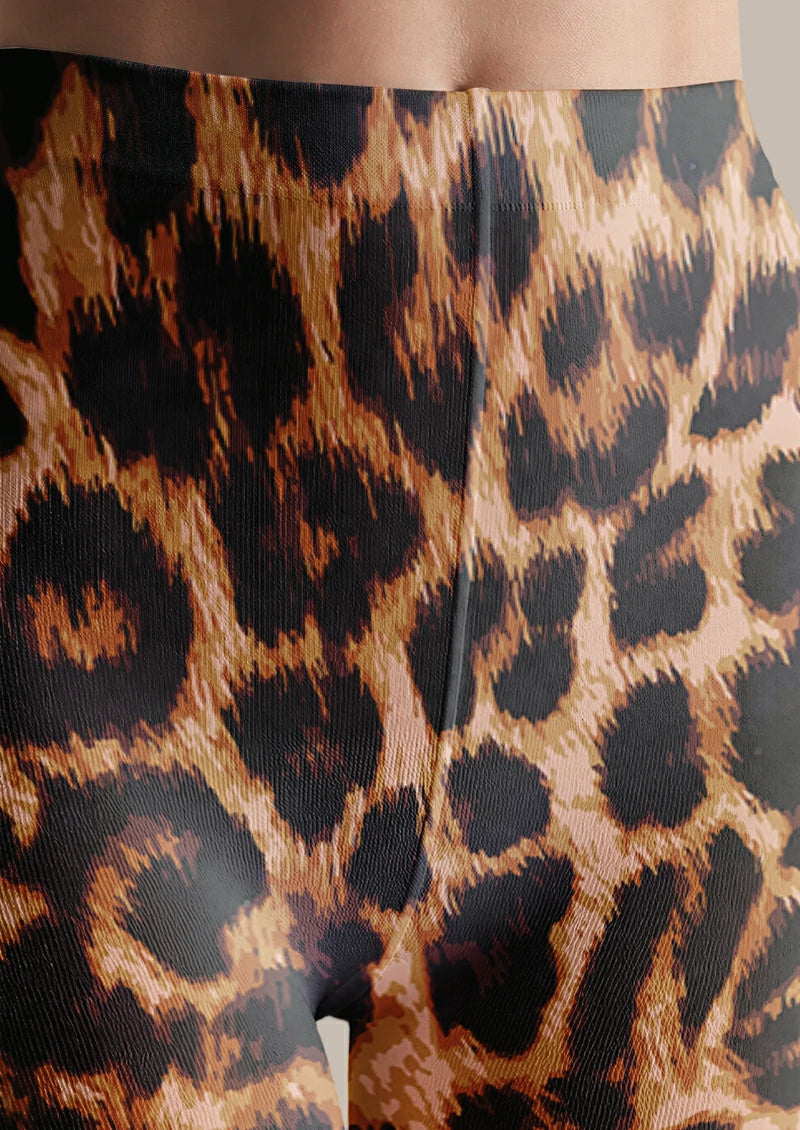 Brown Leopard Tights