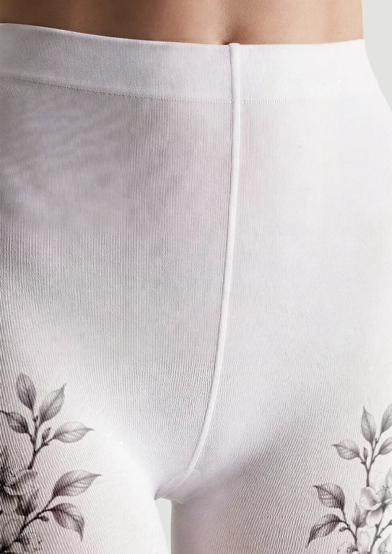 White Rabbit Floral Tights
