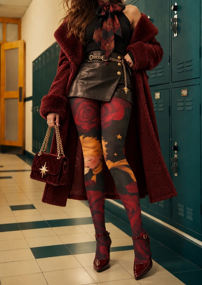 Black Rose and Fox Tights