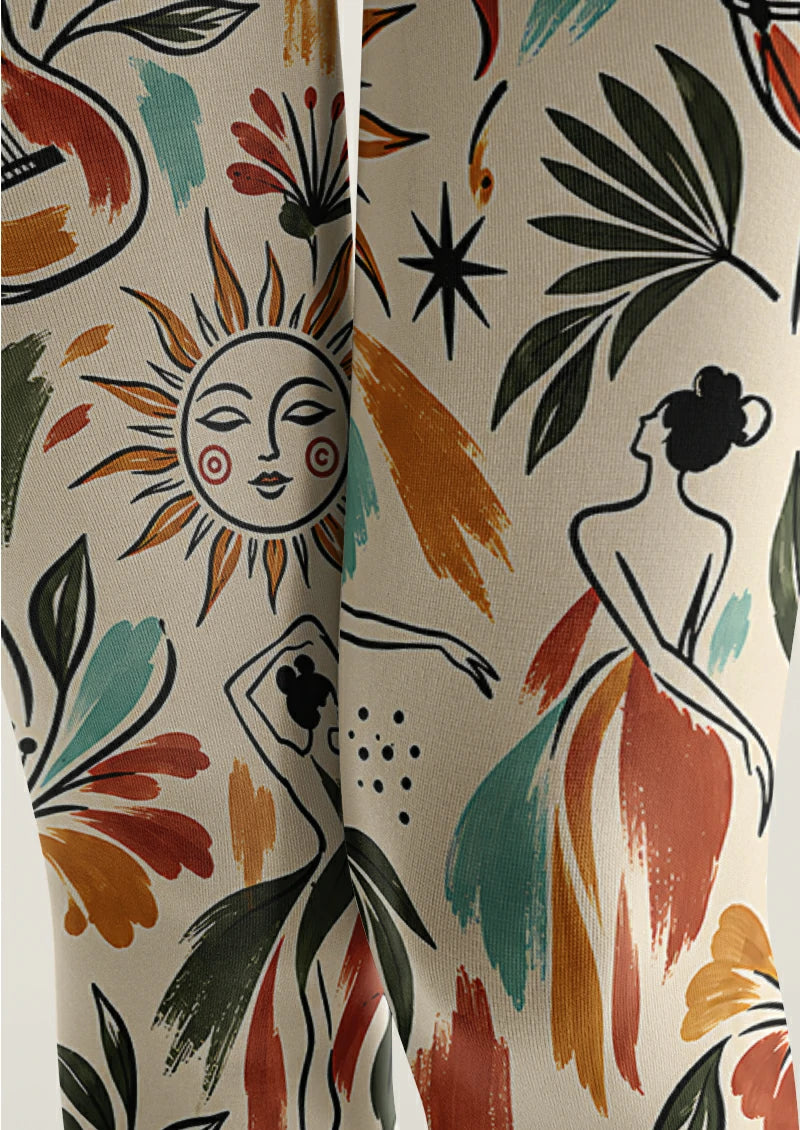 Ivory Dancer Collage Tights