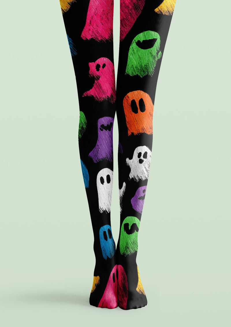 Colorful Little Ghosts Tights