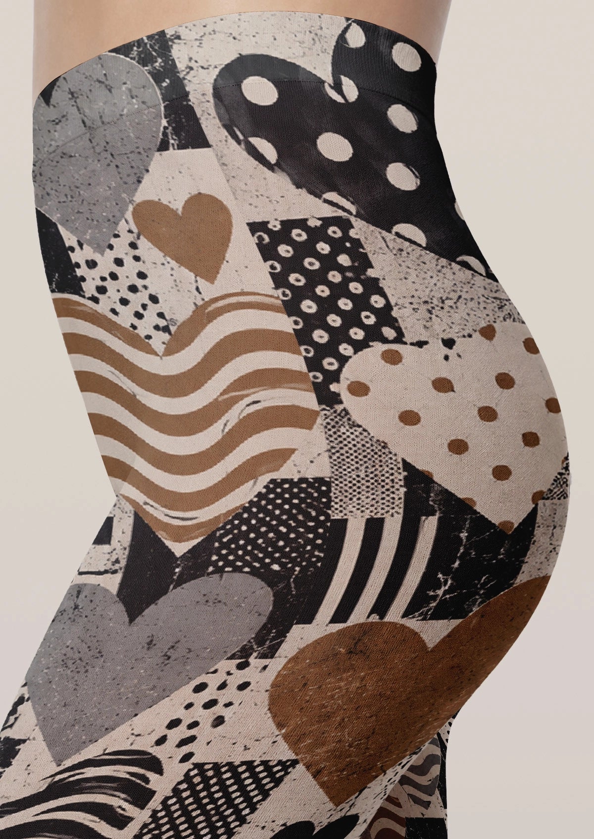 Collage Heart Tights