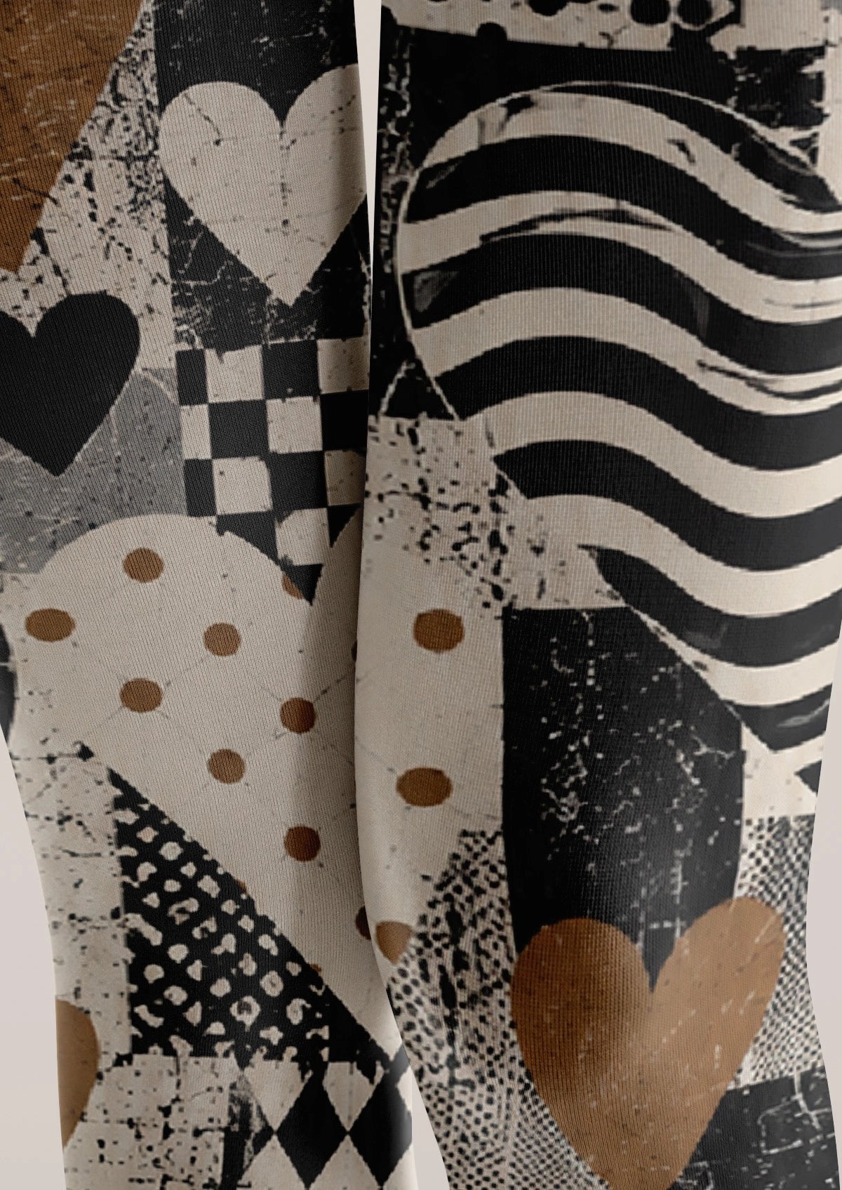 Collage Heart Tights