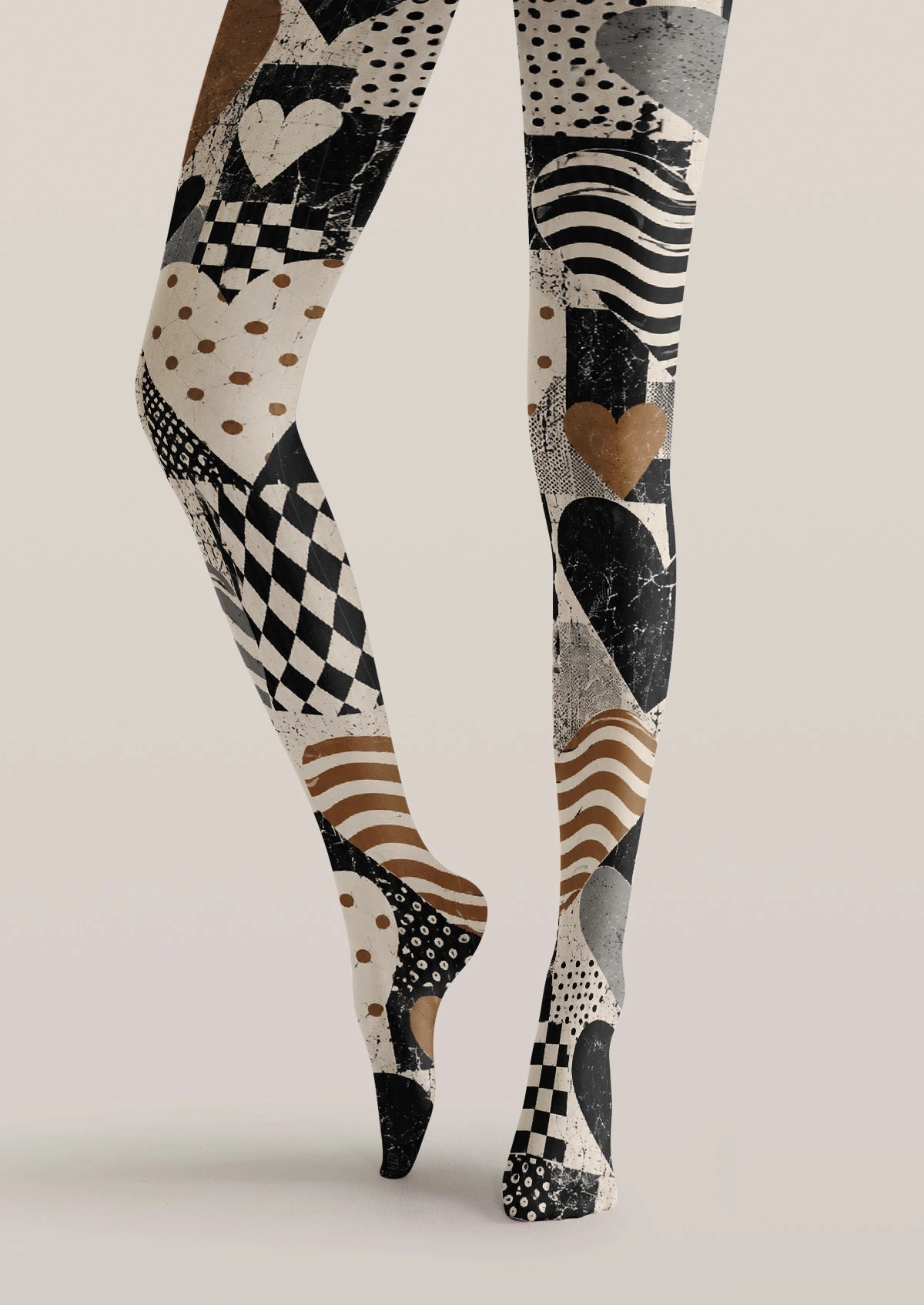Collage Heart Tights