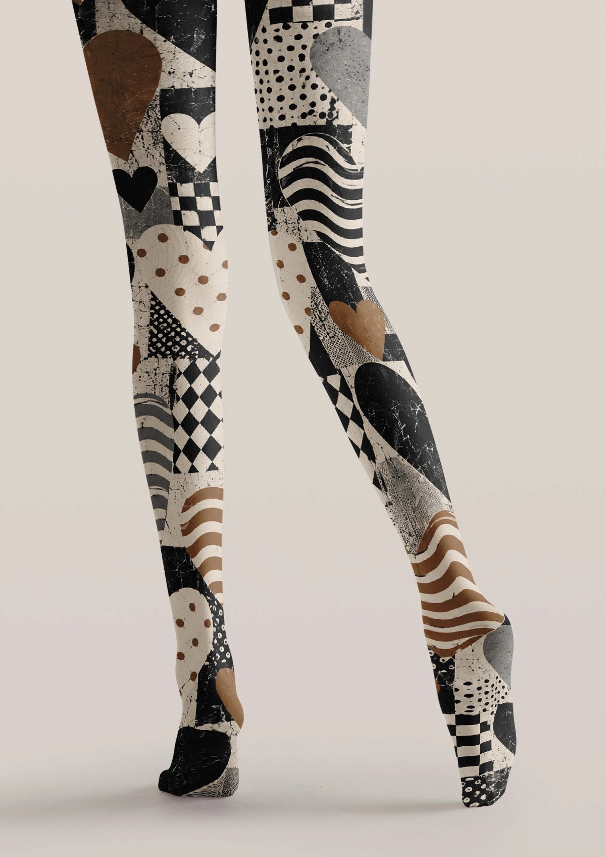 Collage Heart Tights