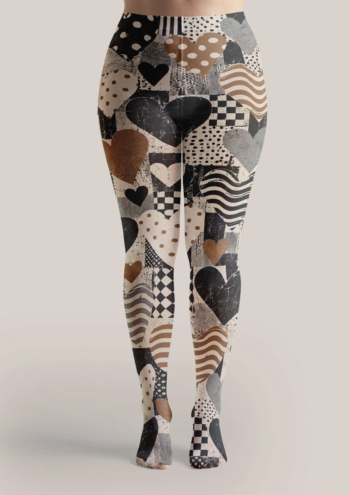 Collage Heart Tights