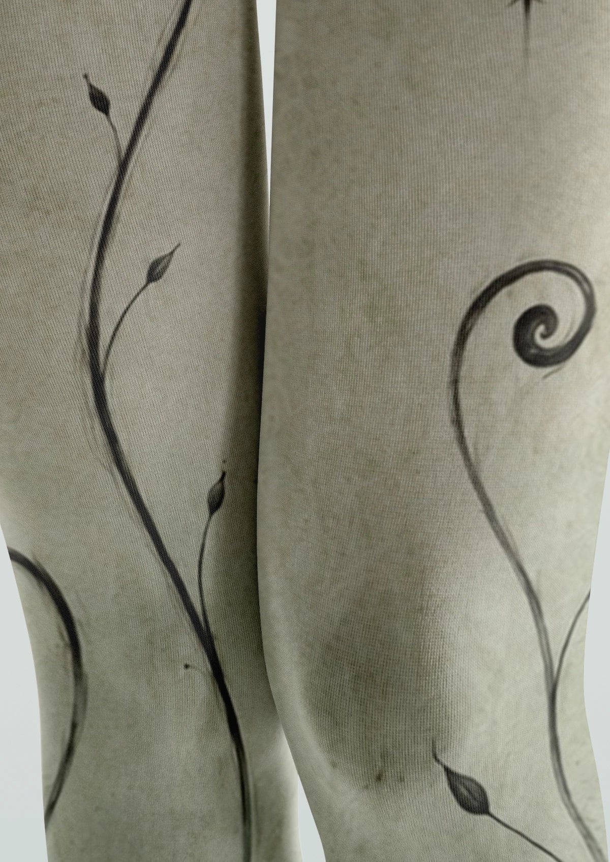 Green Cat Art Tights