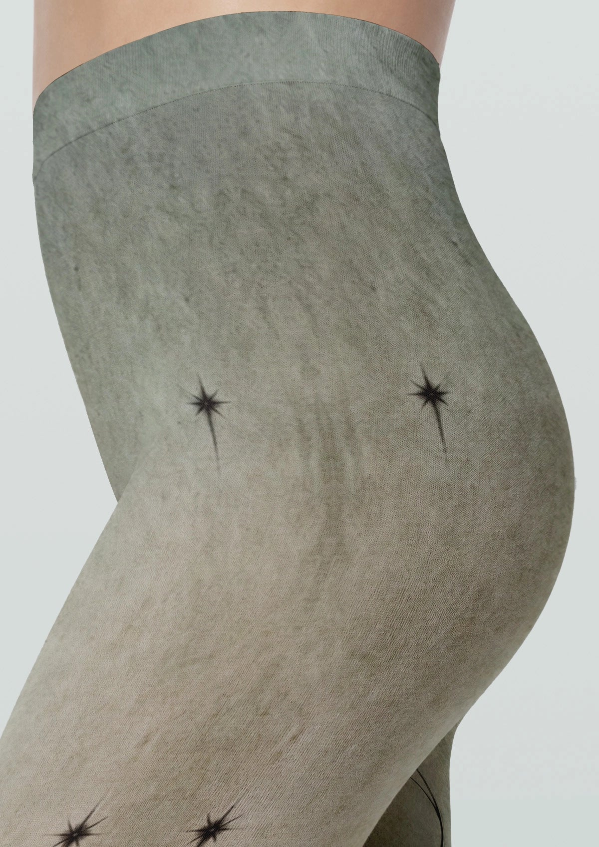 Green Cat Art Tights