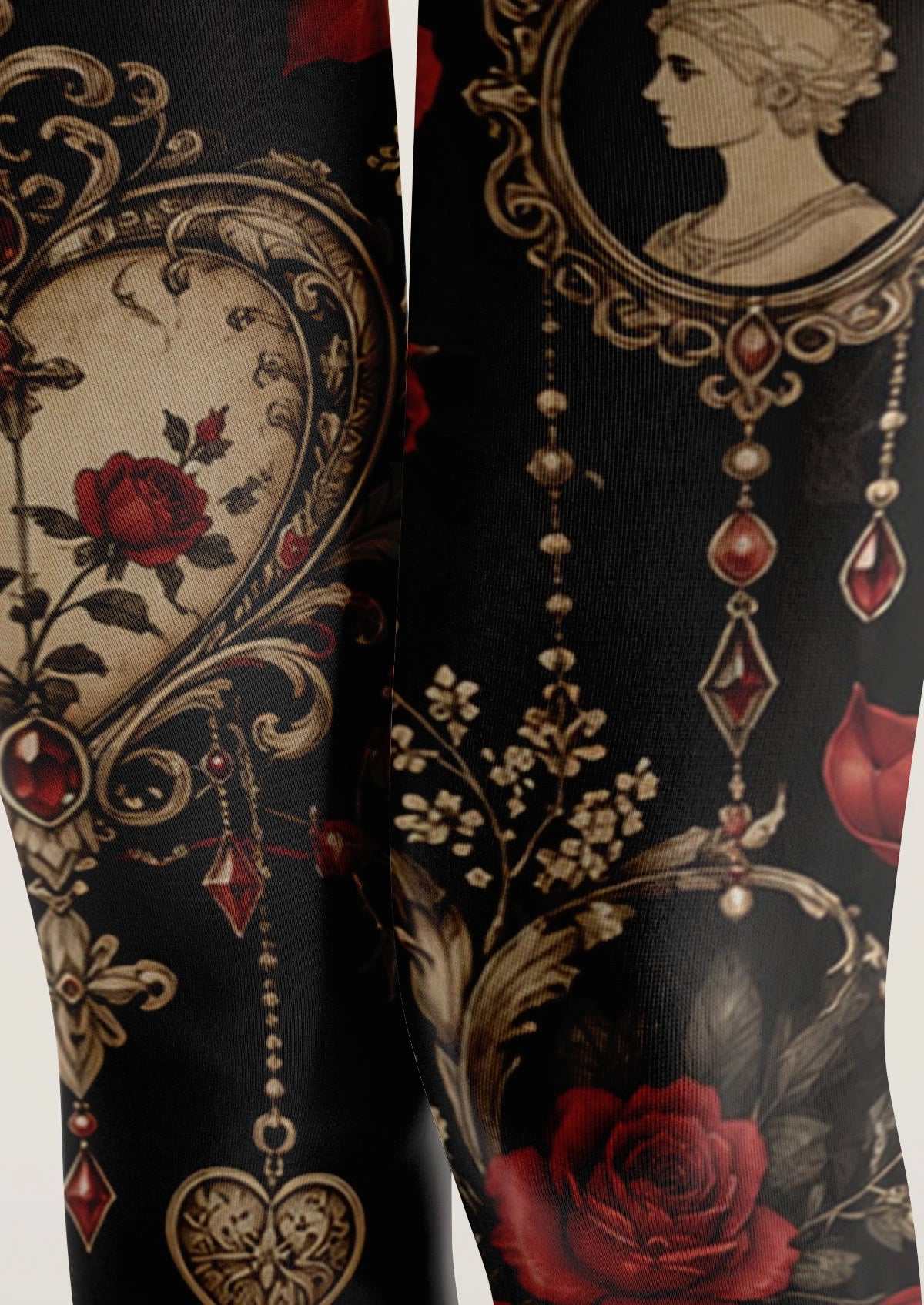 Black Lock Of The Heart Tights