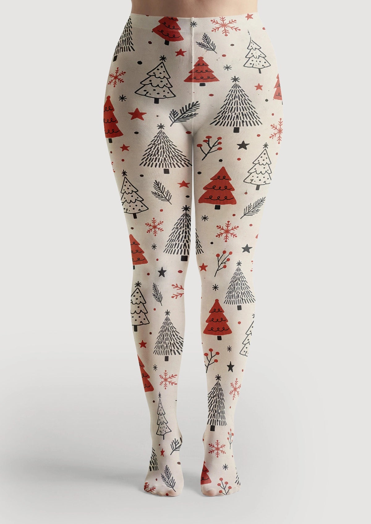 Christmas Tree Snowflakes Tights