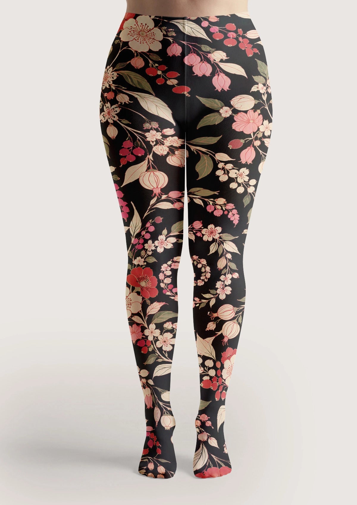 Pink Wreath Tights