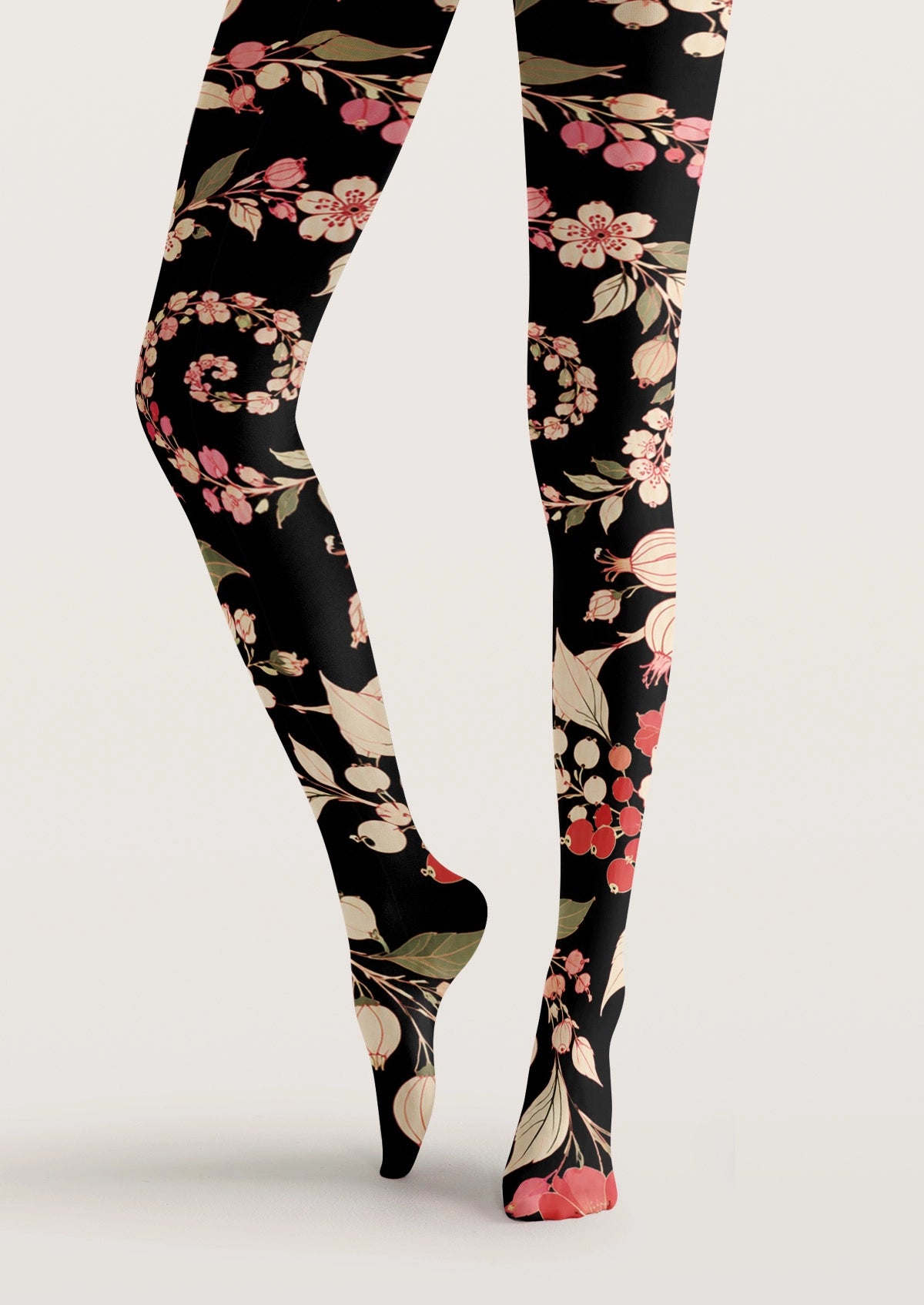 Pink Wreath Tights