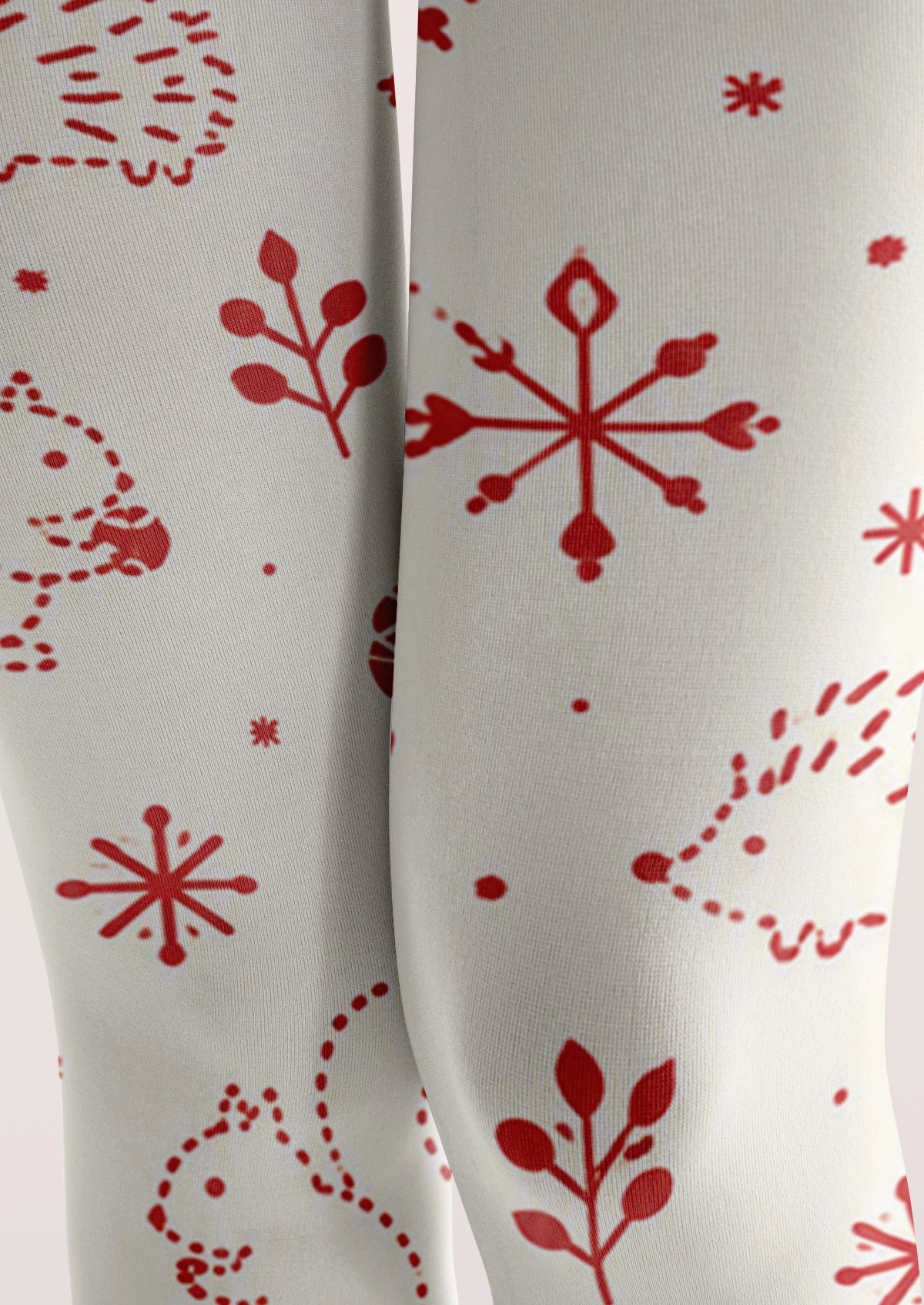 Red Snowy Woodland Friends Tights