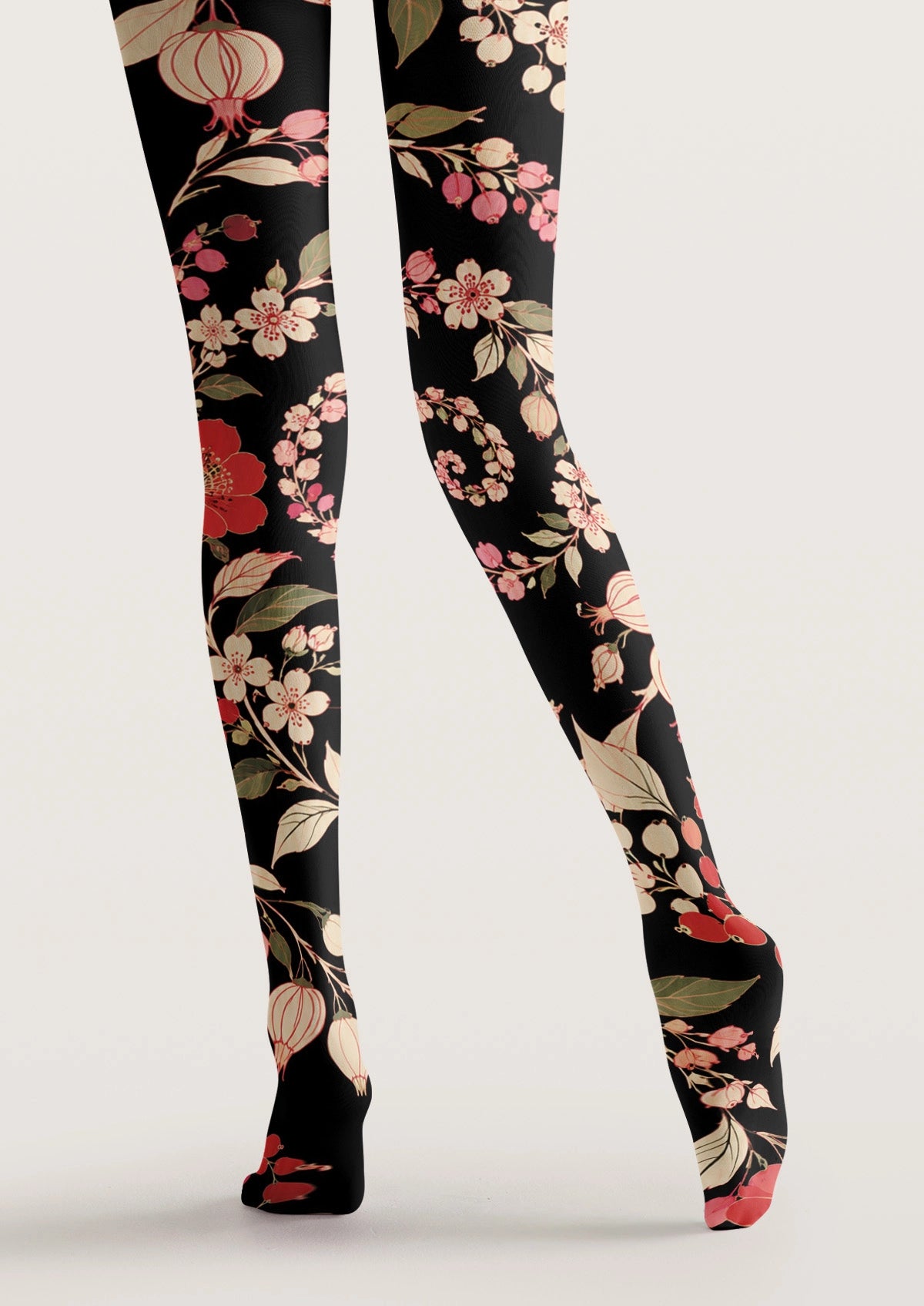 Pink Wreath Tights