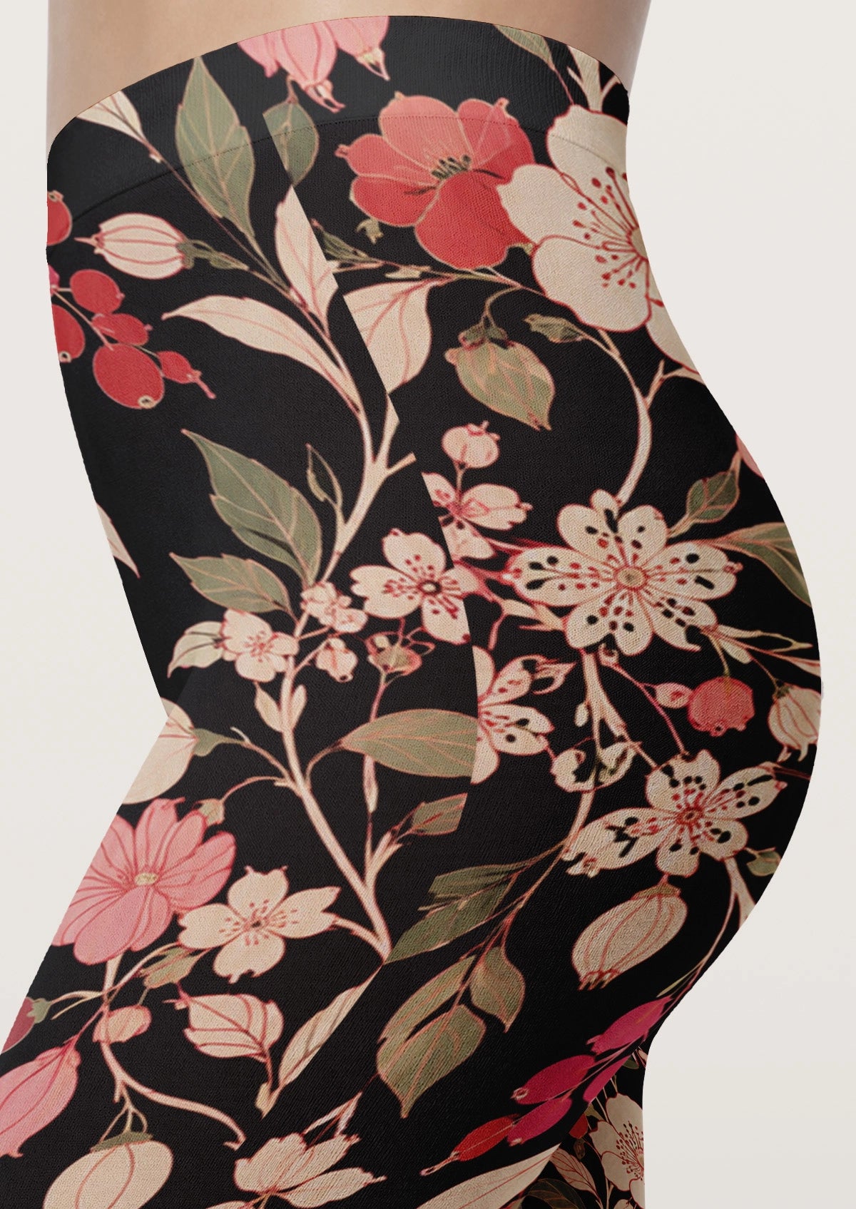 Pink Wreath Tights