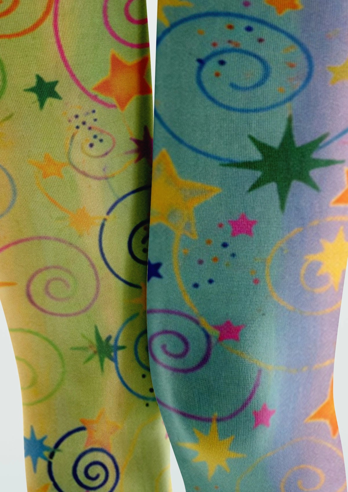 Multicolor Rainbow Stars Tights