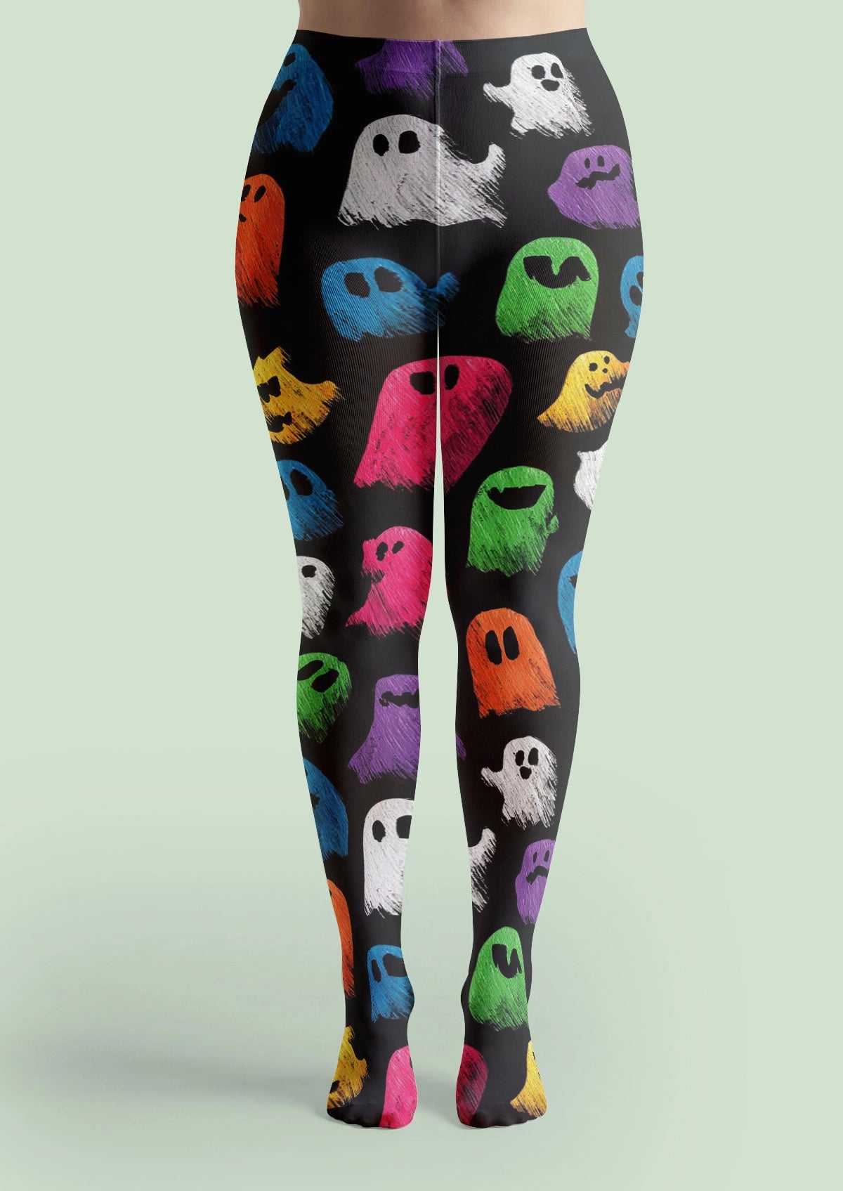Colorful Little Ghosts Tights