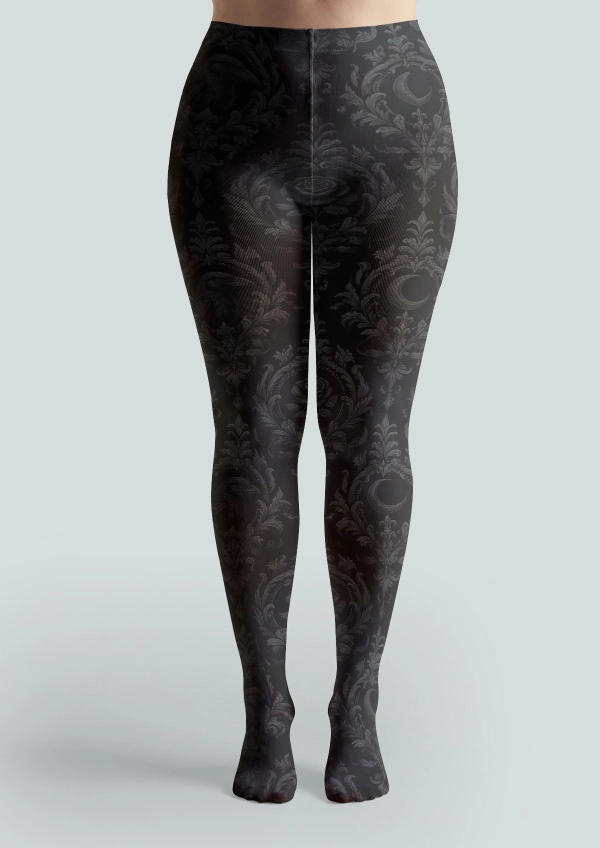 Black Raven And Moon Tights