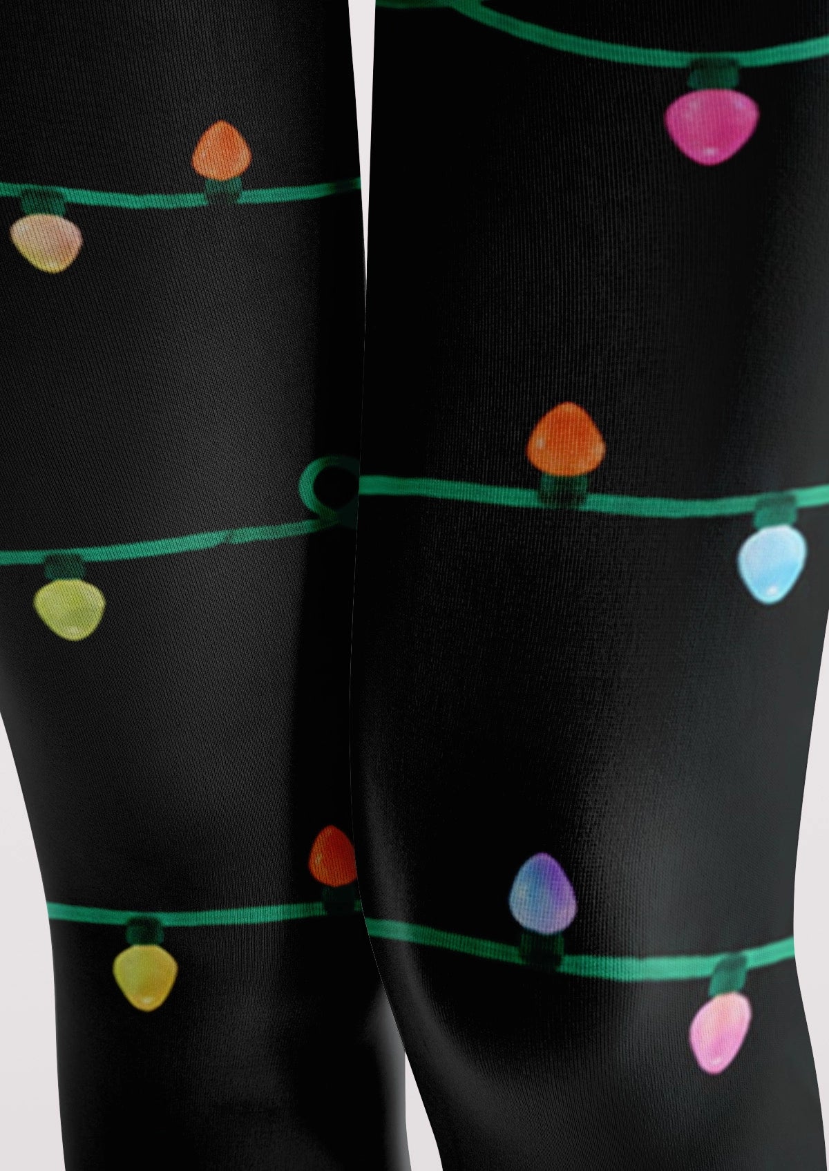 Black Christmas Lights Tights