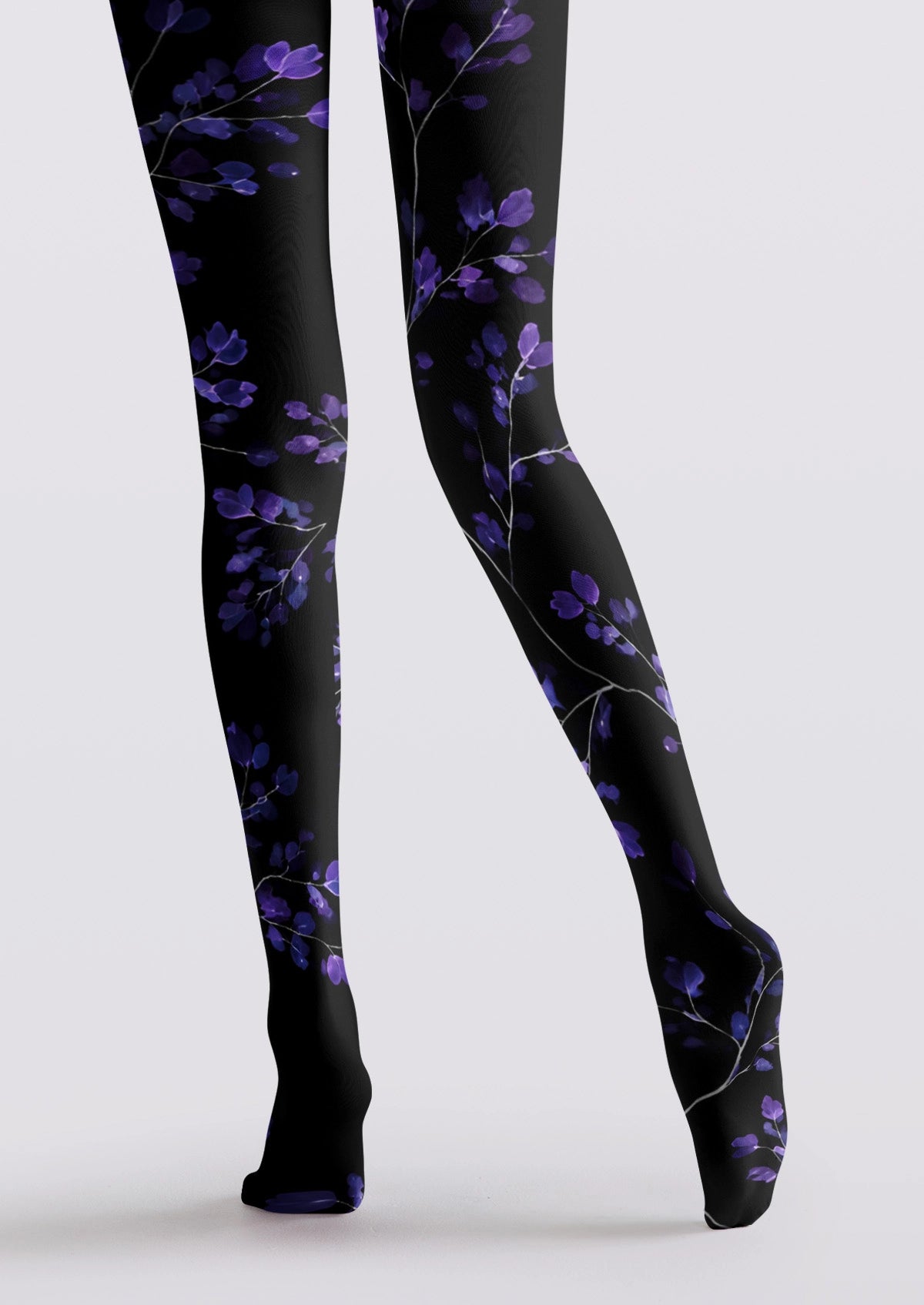 Purple Flowers Tights