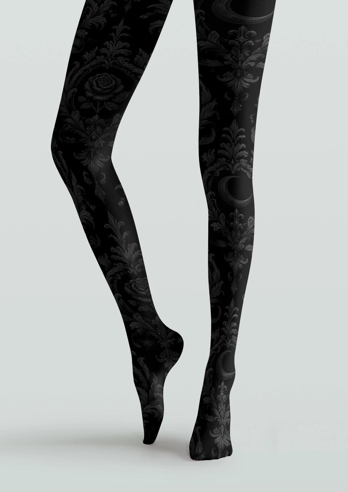 Black Raven And Moon Tights