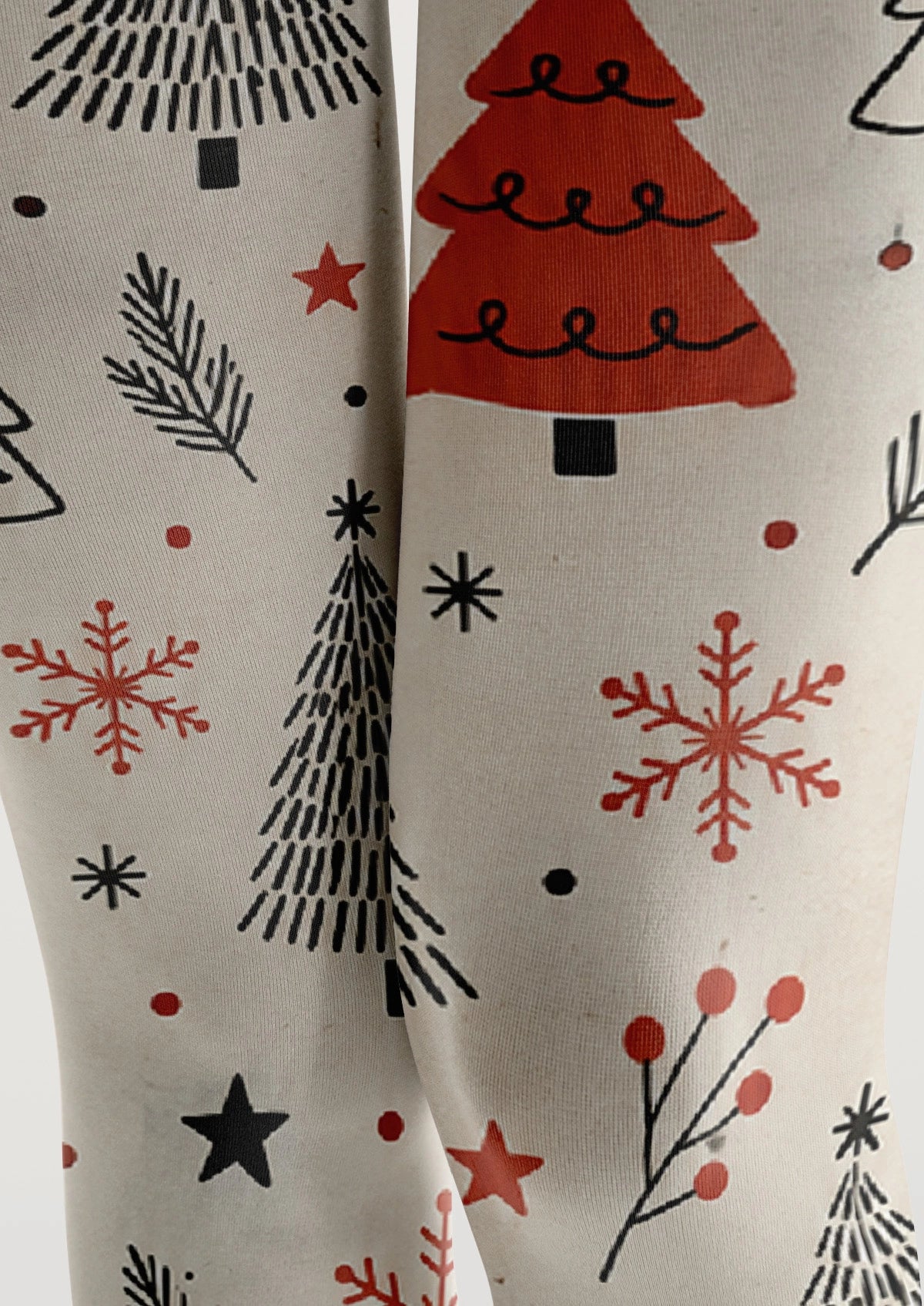 Christmas Tree Snowflakes Tights