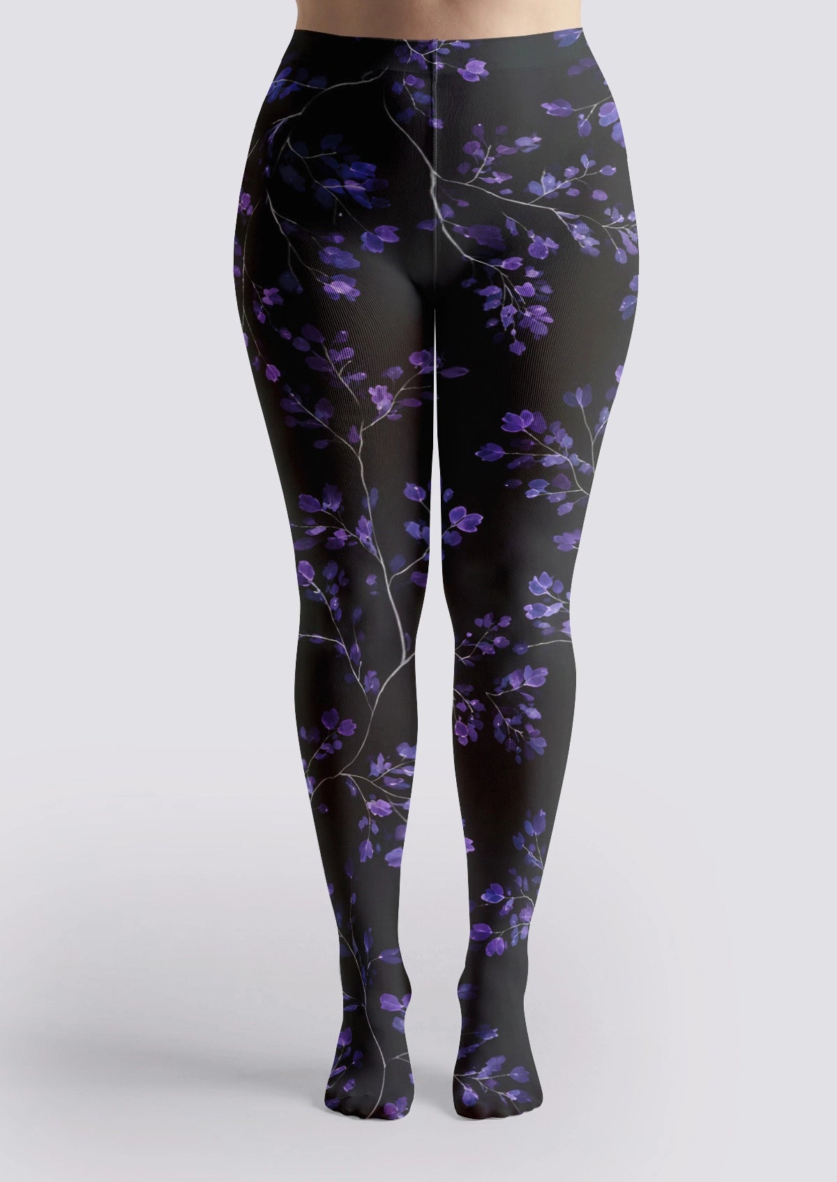 Purple Flowers Tights