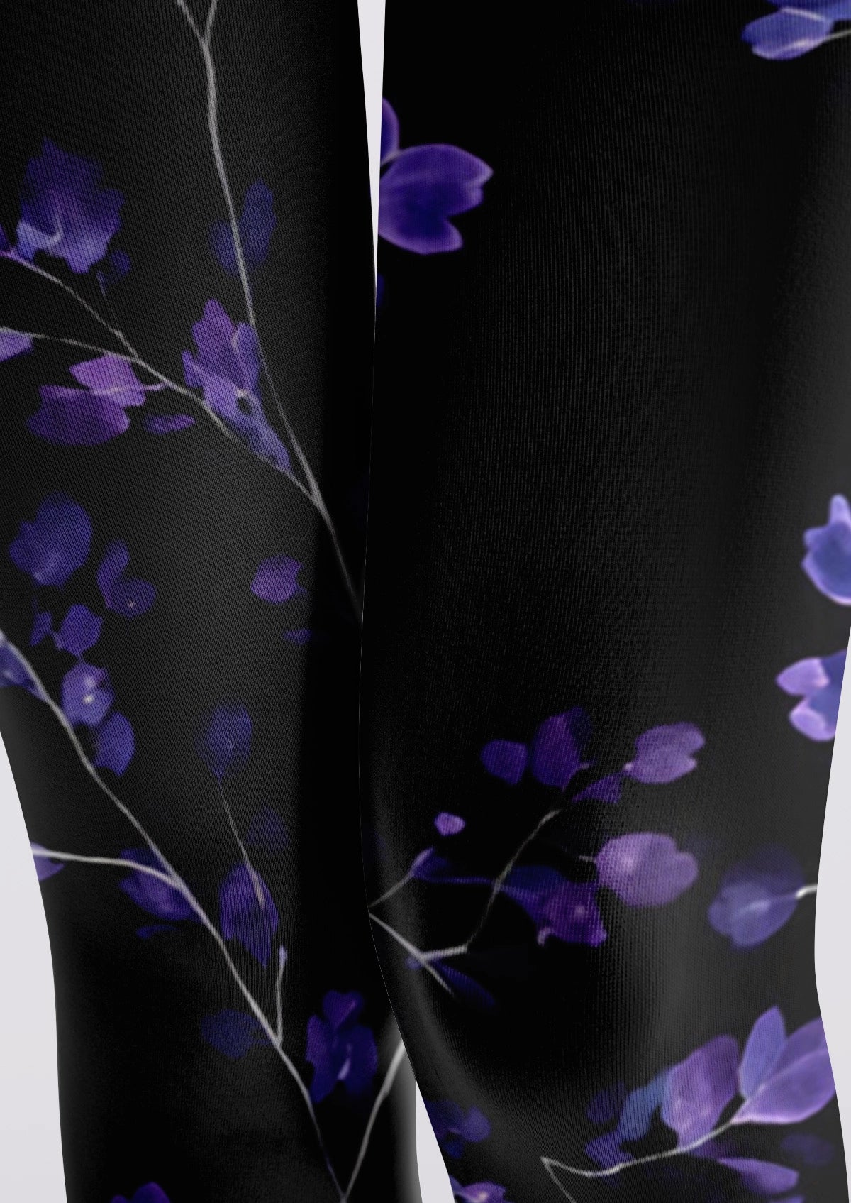 Purple Flowers Tights