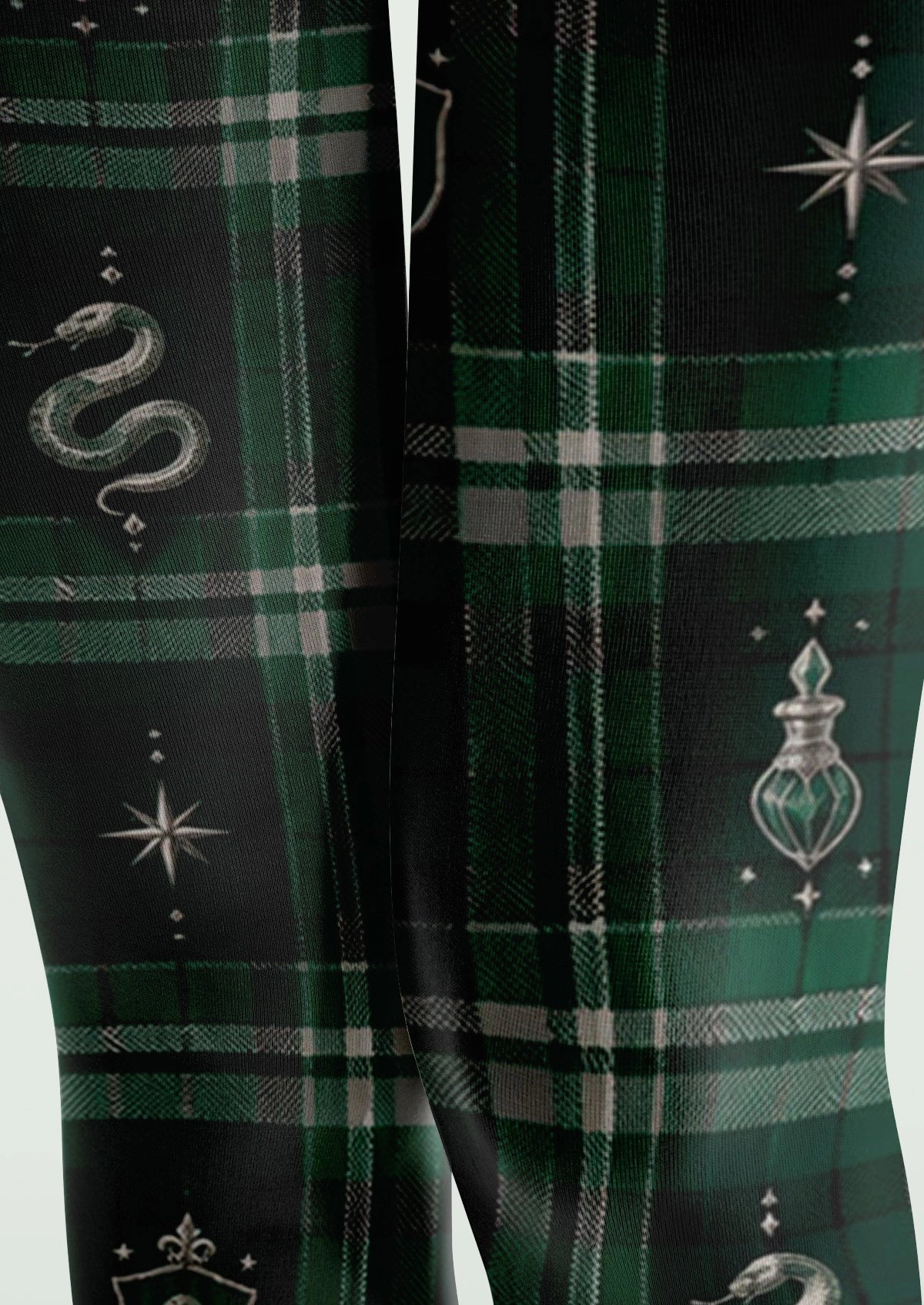 Green Magic Academy Plaid Tights