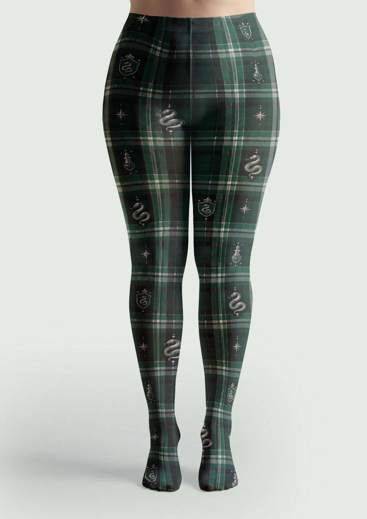 Green Magic Academy Plaid Tights